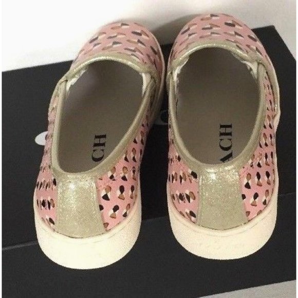 New Coach Style C117 FG2113 Slip on Heart Print Women's Shoes Size 6 B Blush - Picture 6 of 6